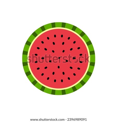 watermelon icon illustration isolated on white background. fruit, melon, fresh, sweet, juicy, summer, healthy vector