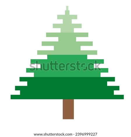 Pixel art Christmas tree Decorate for Christmas, New Year and in games.