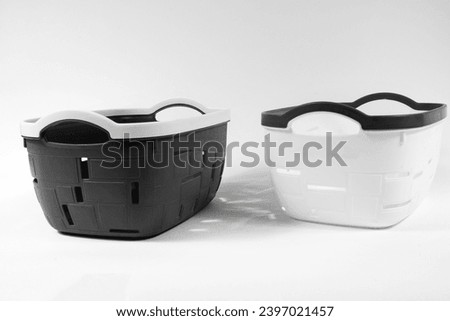 plastic bucket, isolated in white background