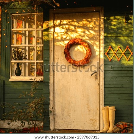 Wooden door picture,sunlight shade,Wooden window picture