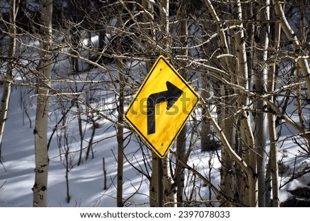 Sharp Right Turn Ahead Caution Road Side Metal Sign