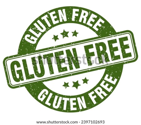 gluten free stamp. gluten free sign. round grunge label