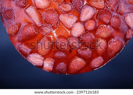 jelly strawberries pie, texture, lightbox