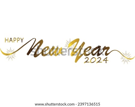 2024 Happy New Year Background Design. Greeting Card, Poster, Banner