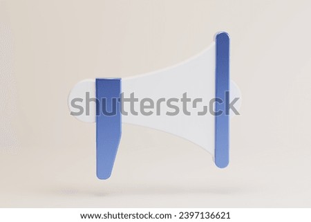 Announcement megaphone 3d icon with clipping path.