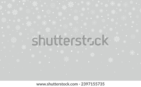 Winter background. It's snowing! It's Falling snowflakes on light gray background. Vector illustration.