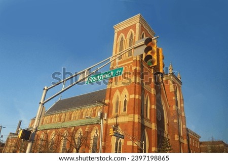 St. Bridget's Church was a Catholic church in Jersey City, New Jersey. Royalty-Free Stock Photo #2397198865