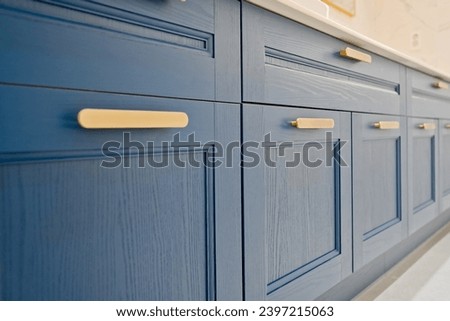 Dark blue furniture is stylish and timeless Royalty-Free Stock Photo #2397215063