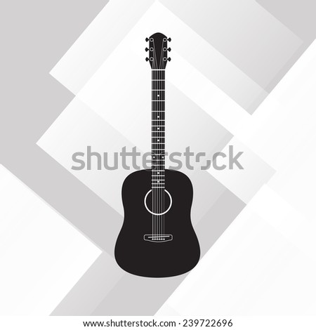 Guitar on background