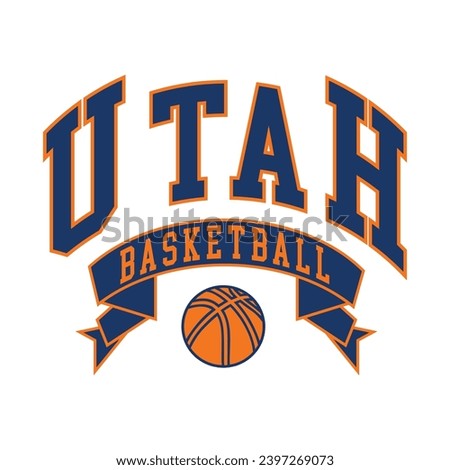 Utah typography design vector, usa state shirt design vector. Jersey design vector, T-shirt design for usa 
