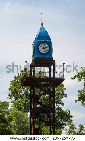 The Clock Tower at Carillon Historical Park, Museum in Dayton, Ohio, USA Royalty-Free Stock Photo #2397269795