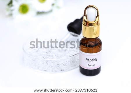 Peptide in a bottle, Substances used for treatment  or medical beauty enhancement, beauty product Royalty-Free Stock Photo #2397310621