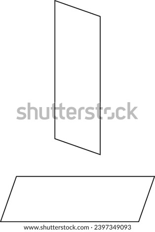Geometric shapes. Outline geometric shapes. Outline design of border for basic geometric shapes. Basic figure for education. Vector illustration