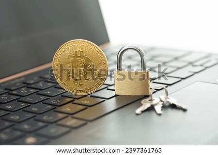Bitcoin virtual currency security image 01 Royalty-Free Stock Photo #2397361763