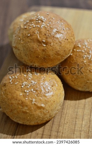 wheat burger buns on a tray