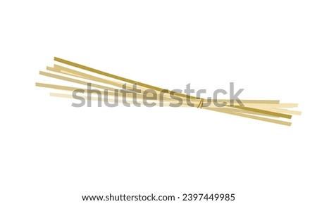 Bamboo rope vector. Bamboo flat binder or insipid or cube used to tie. Items to tie when wrapping chung cake. Bamboo product. Flat vector in cartoon style isolated on white background. Royalty-Free Stock Photo #2397449985