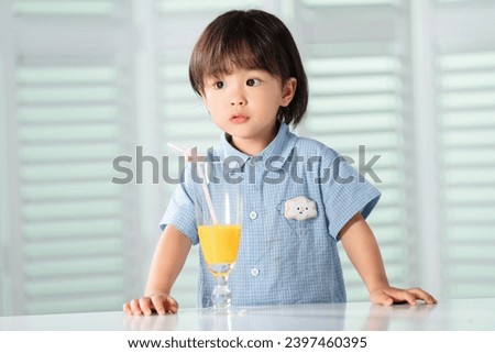 Child boys juice drink gourmet