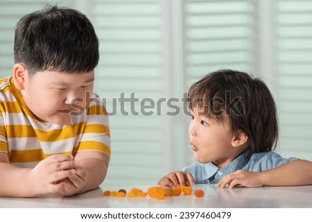 Two cute little boys to play