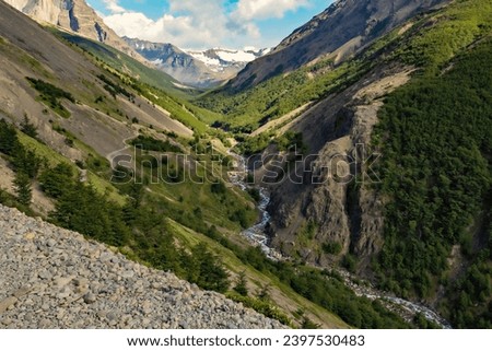 Torres del Paine National Park trek in Patagonia Chile Royalty-Free Stock Photo #2397530483