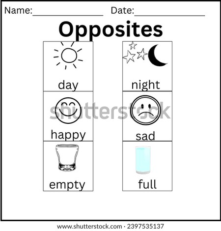 These Opposite Adjectives Worksheets are a fantastic activity to include in your lesson on opposite adjectives and help children memorise vocabulary.