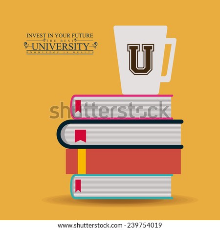 Education design over yellow background,vector illustration.