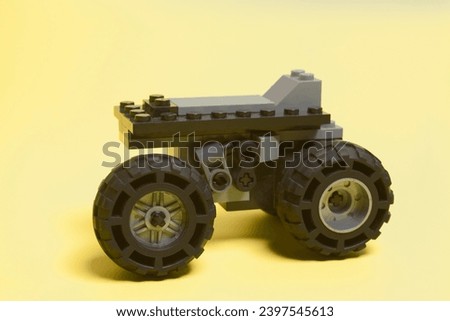 toy car on a yellow background