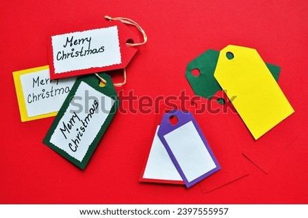 red christmas background -  makeing christmas cards - hand made christmas cards 