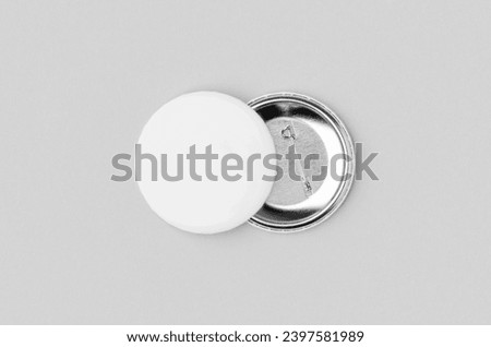 Pin button, badge mockup, large size. Royalty-Free Stock Photo #2397581989