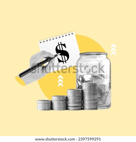 Coin Jar, Taking Note of Expenses, Checklist, Writing Down Small Expenses, Writing Down Small Savings, Planning Savings, Saving Money, Savings, Banking, Adult, Holding, Financial Bank, Cost, Growth