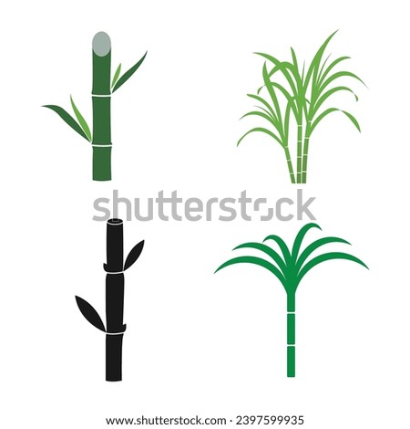 Sugar cane icon Vector Illustration design Logo template