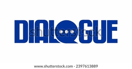 Dialogue logo vector design concept free