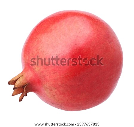 pomegranate isolated, pomegranate macro studio photo, transparent PNG, PNG format