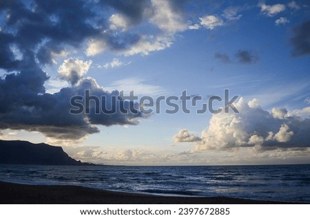 Seaside sky background. Cool sky picture.
