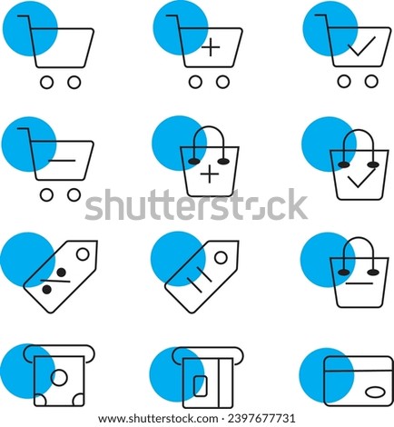 E-commerce icon set. Thin outline icons pack. Vector illustration eps10