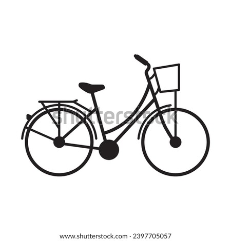 city bike icon vector template illustration logo design