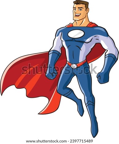 superhero cartoon mascot illustration character vector clip art