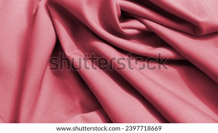 Close up Image of luxurious elegant Pink Fabric with crease and folds Abstract Wave Background