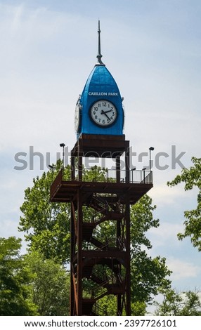 The Clock Tower at Carillon Historical Park, Museum in Dayton, Ohio, USA Royalty-Free Stock Photo #2397726101