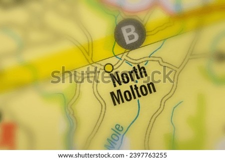 North Molton, Devon, England, United Kingdom atlas local map town and district plan name tilt-shift