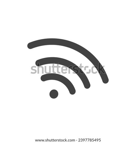 Freelance element of set in black line design. This illustration showcase a Wi-Fi symbol, highlighting the essential connectivity for remote freelance work. Vector illustration.