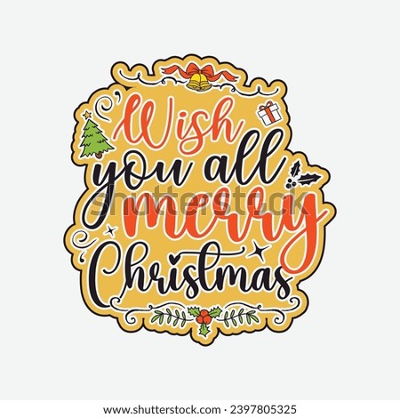 Merry Christmas lettering typography design. Christmas t-shirt design. Christmas merchandise designs. Christian religion quotes for print