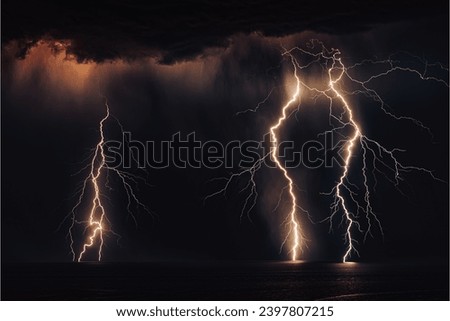 Catatumbo lightning is a beautiful phenomenon of nature Royalty-Free Stock Photo #2397807215