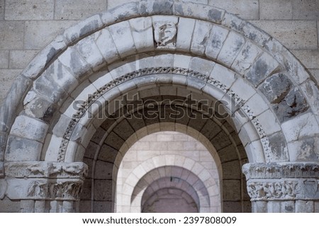 gothic medieval church stone arches detail