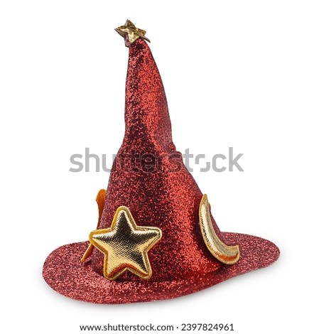 magic red cap isolated on white background clipping path
