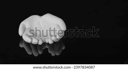 gypsum limb male hand with fingers, body part Royalty-Free Stock Photo #2397834087