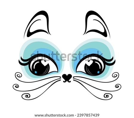 cute cat vector.T-shirt Print.Love cards.Valentine's Day.animal print.Children illustration for School books and more.cartoon character.animal love
