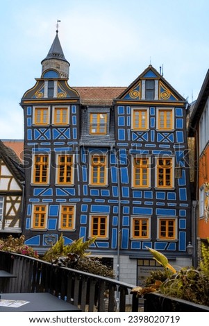  The colorful facade of this town timber frame houses are unique and attract many tourist to this small german village near Frankfurt