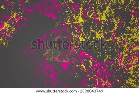 Abstract grunge texture splash paint purple, and yellow color background