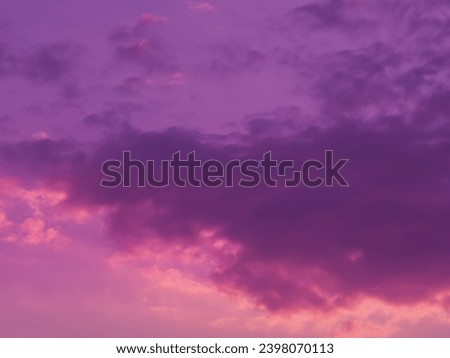 Beautiful evening purple sky for background.
