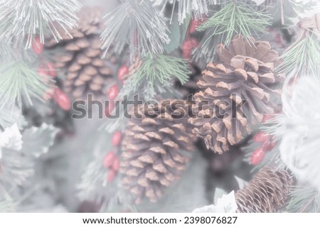Christmas Tree Snow covered Background